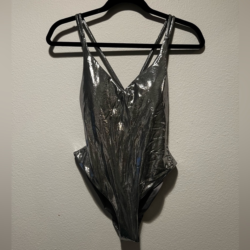FOREVER 21 One Piece Silver Bikini - M